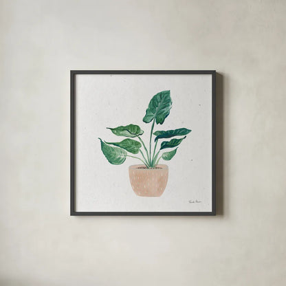 Home Garden III by Farida Zaman. Shown in a sleek black glass frame for a contemporary gallery look. Available as an archival giclee rolled canvas, fine art paper, or poster print. SKU 63539a.