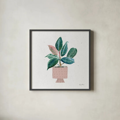 Home Garden IV by Farida Zaman. Shown in a sleek black glass frame for a contemporary gallery look. Available as an archival giclee rolled canvas, fine art paper, or poster print. SKU 63540a.