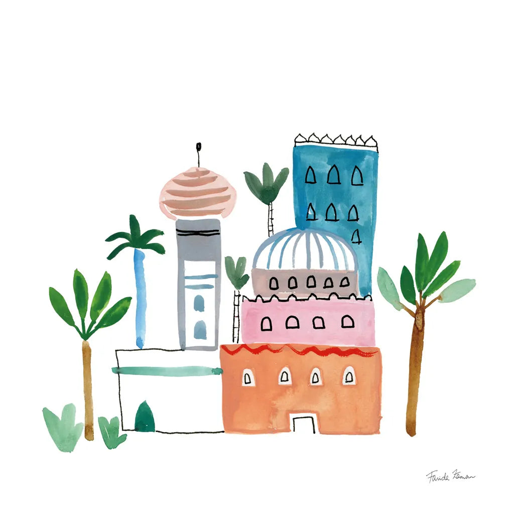 Home Sweet Home I by Farida Zaman. SKU 56840a. Archival Giclee Fine art print for wall decor.