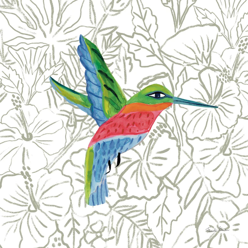 Hummingbird I by Farida Zaman. SKU 89245a. Archival Giclee Fine art print for wall decor.