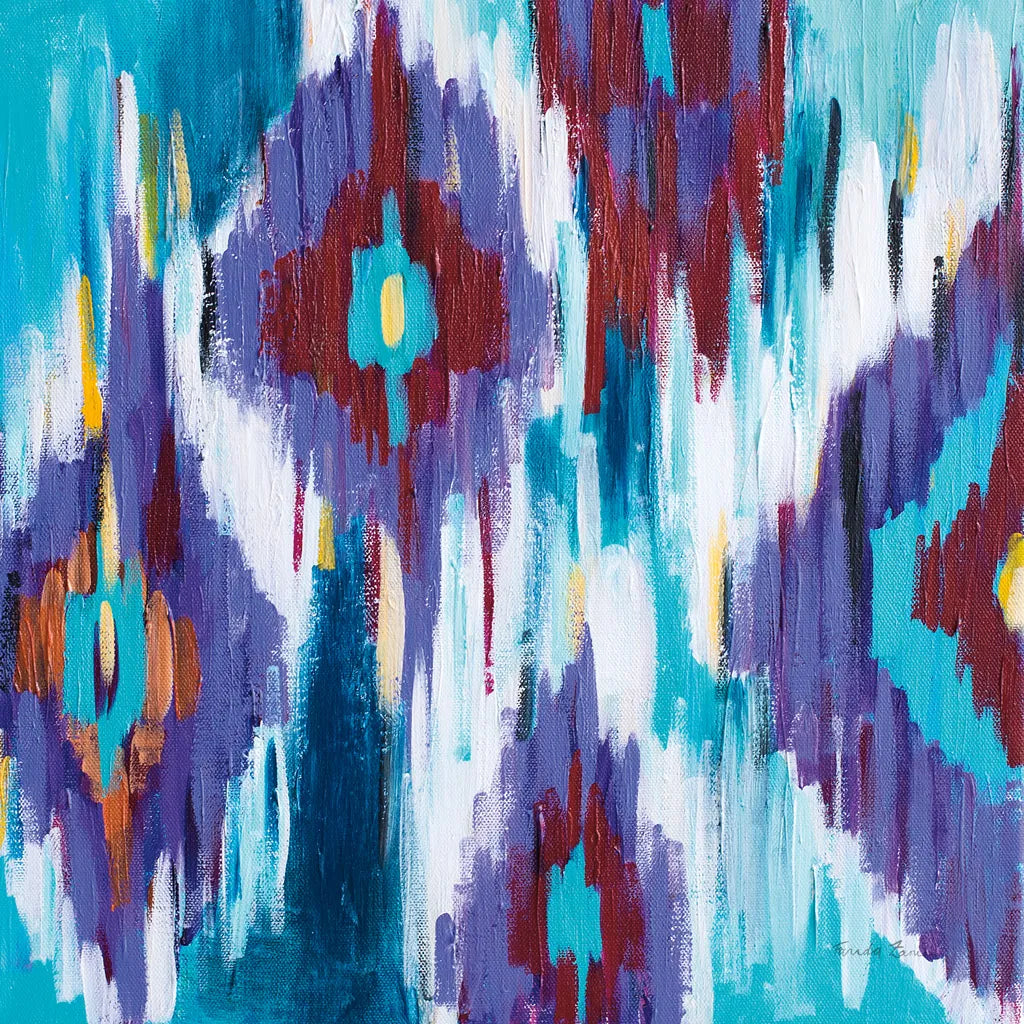 Ikat Jewel II by Farida Zaman. SKU 45444a. Archival Giclee Fine art print for wall decor.