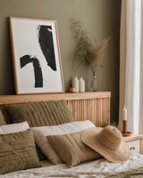 Inky II by Farida Zaman. shown as a paper print in a natural frame. Available as a archival giclee rolled canvas, fine art paper, or poster print. SKU 76837h.
