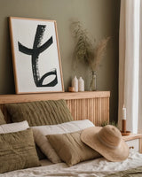 Inky III by Farida Zaman. shown as a paper print in a natural frame. Available as a archival giclee rolled canvas, fine art paper, or poster print. SKU 76838h.