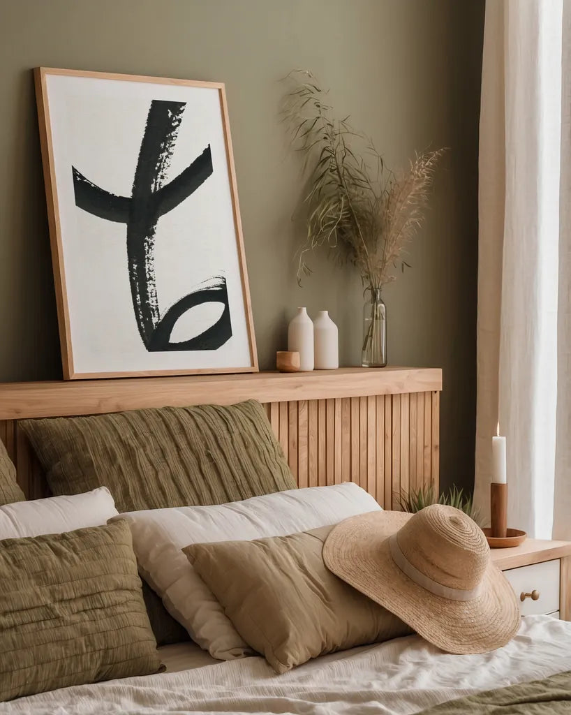 Inky III by Farida Zaman. shown as a paper print in a natural frame. Available as a archival giclee rolled canvas, fine art paper, or poster print. SKU 76838h.