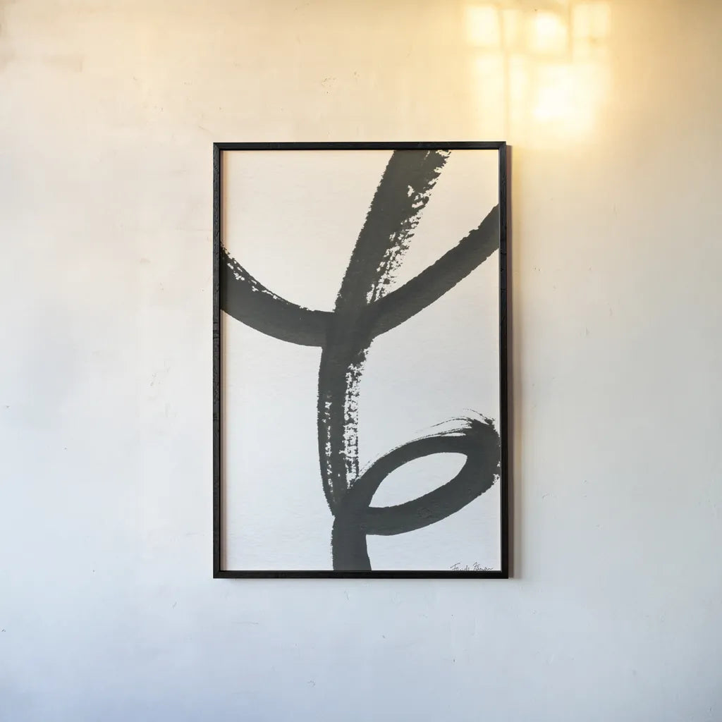 Inky III by Farida Zaman. shown as a paper print in a black flame. Available as a archival giclee rolled canvas, fine art paper, or poster print. SKU 76838h.