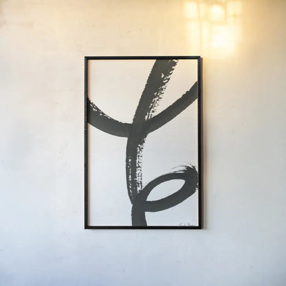 Inky III by Farida Zaman. shown as a paper print in a black flame. Available as a archival giclee rolled canvas, fine art paper, or poster print. SKU 76838h.