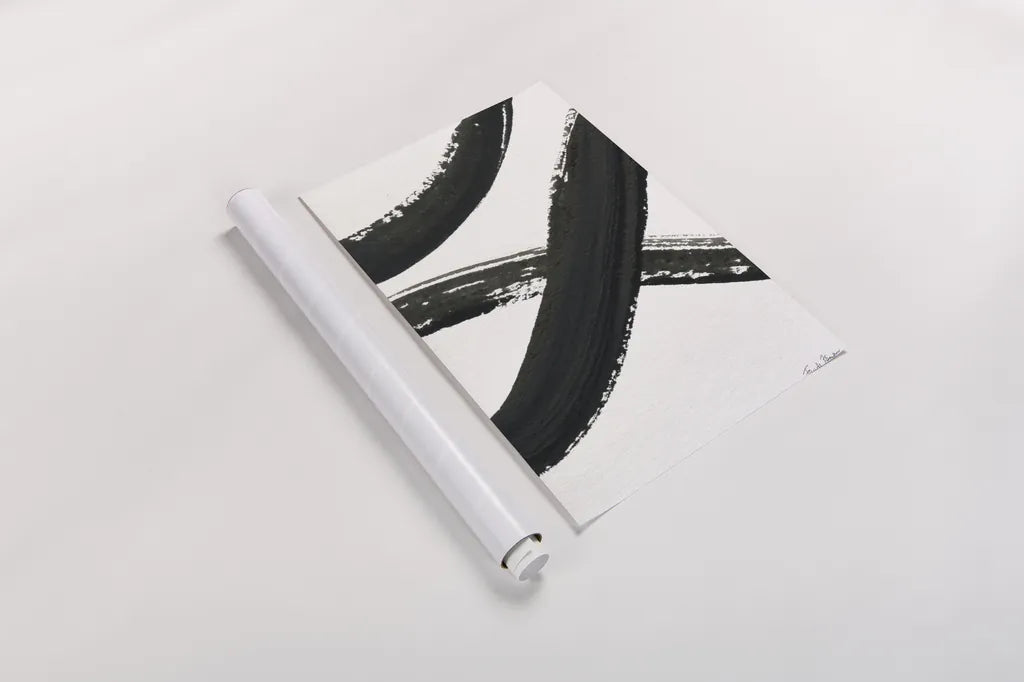 Inky VI by Farida Zaman. shown as a rolled paper print. Available as archival giclee rolled canvas, fine art paper, or poster print. SKU 76841h.