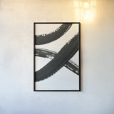 Inky VI by Farida Zaman. shown as a paper print in a black flame. Available as a archival giclee rolled canvas, fine art paper, or poster print. SKU 76841h.