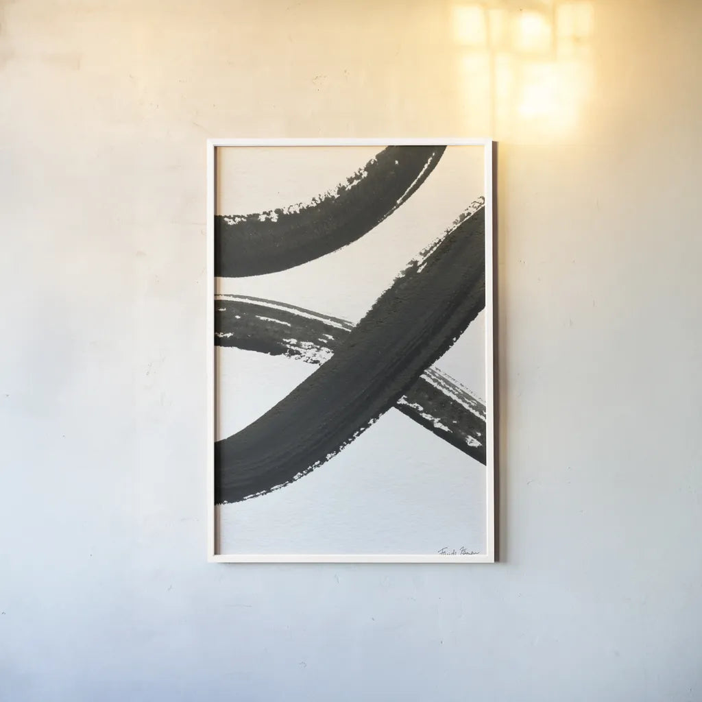 Inky VI by Farida Zaman. shown as a paper print in a white frame. Available as a archival giclee rolled canvas, fine art paper, or poster print. SKU 76841h.