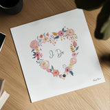 It Takes Two I by Farida Zaman. Shown as a detailed flat fine art print, highlighting archival giclee quality. Available as an archival giclee rolled canvas, fine art paper, or poster print. SKU 46706a.
