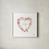 It Takes Two I by Farida Zaman. Shown in a crisp white glass frame for a clean and minimalist style. Available as an archival giclee rolled canvas, fine art paper, or poster print. SKU 46706a.