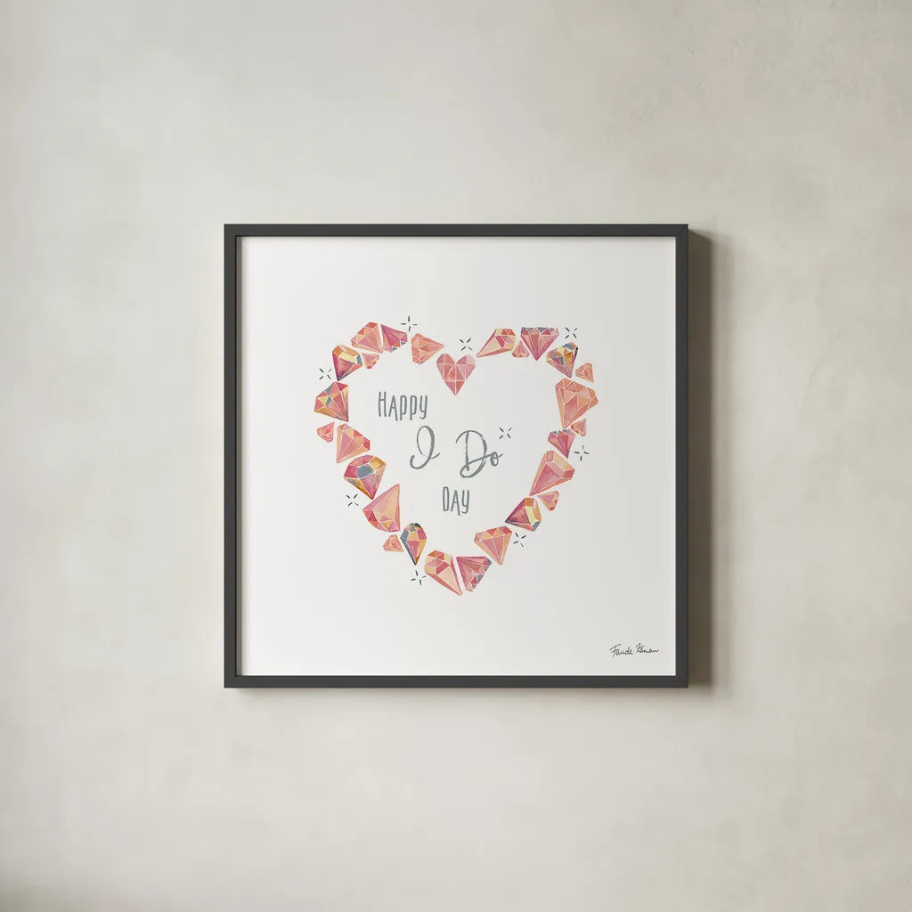 It Takes Two II by Farida Zaman. Shown in a sleek black glass frame for a contemporary gallery look. Available as an archival giclee rolled canvas, fine art paper, or poster print. SKU 46707a.