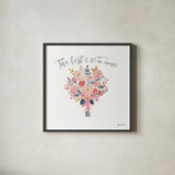 It Takes Two V by Farida Zaman. Shown in a sleek black glass frame for a contemporary gallery look. Available as an archival giclee rolled canvas, fine art paper, or poster print. SKU 46710a.