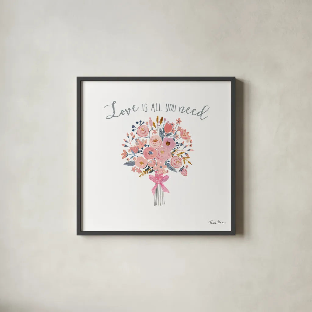 It Takes Two VI by Farida Zaman. Shown in a sleek black glass frame for a contemporary gallery look. Available as an archival giclee rolled canvas, fine art paper, or poster print. SKU 46711a.