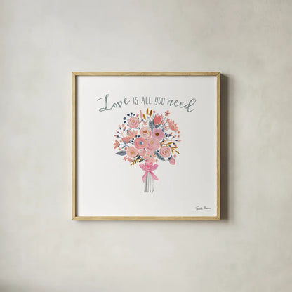 It Takes Two VI by Farida Zaman. Shown in a natural wood glass frame for a timeless modern aesthetic. Available as an archival giclee rolled canvas, fine art paper, or poster print. SKU 46711a.