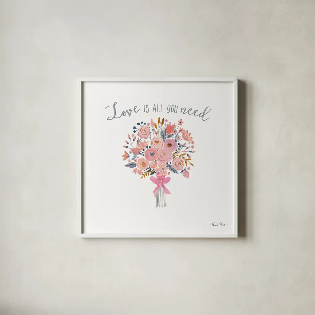 It Takes Two VI by Farida Zaman. Shown in a crisp white glass frame for a clean and minimalist style. Available as an archival giclee rolled canvas, fine art paper, or poster print. SKU 46711a.