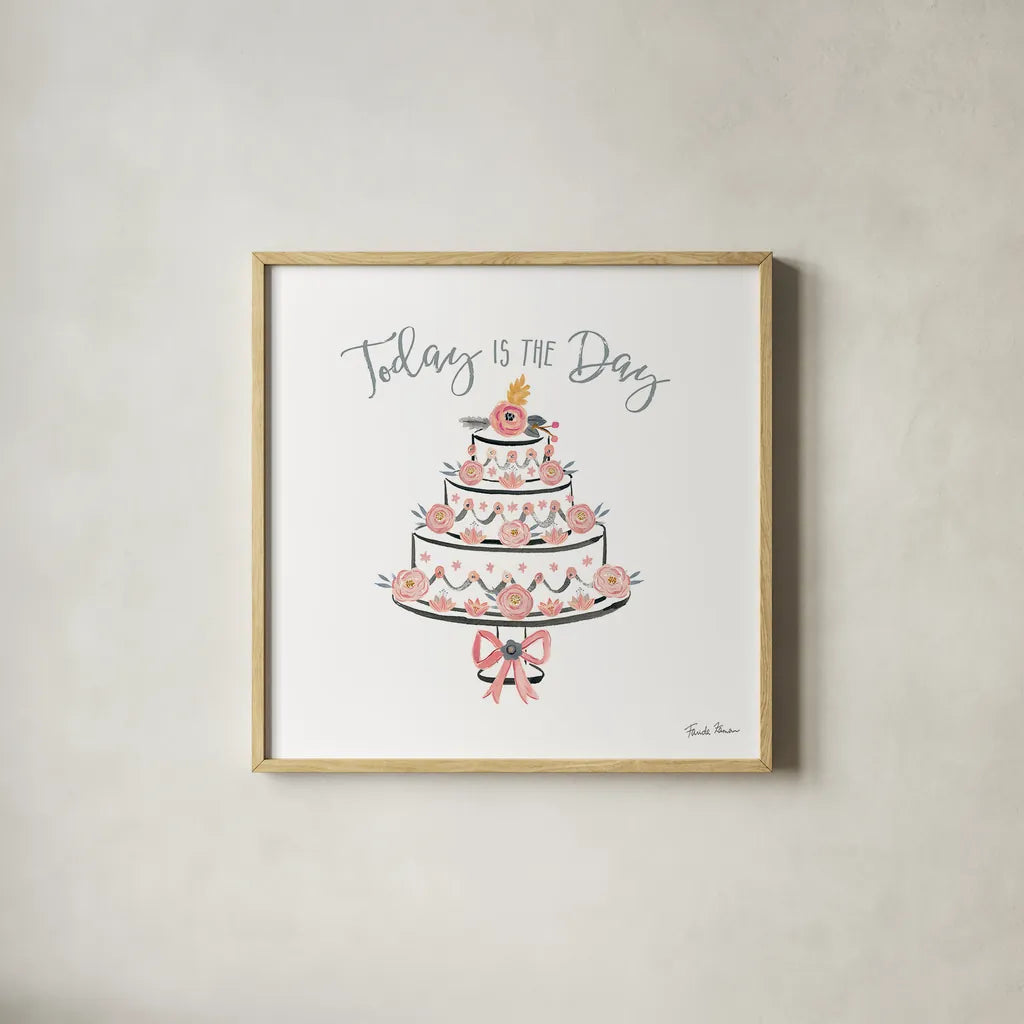 It Takes Two VII by Farida Zaman. Shown in a natural wood glass frame for a timeless modern aesthetic. Available as an archival giclee rolled canvas, fine art paper, or poster print. SKU 46712a.