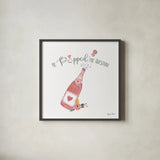It Takes Two X by Farida Zaman. Shown in a sleek black glass frame for a contemporary gallery look. Available as an archival giclee rolled canvas, fine art paper, or poster print. SKU 46715a.