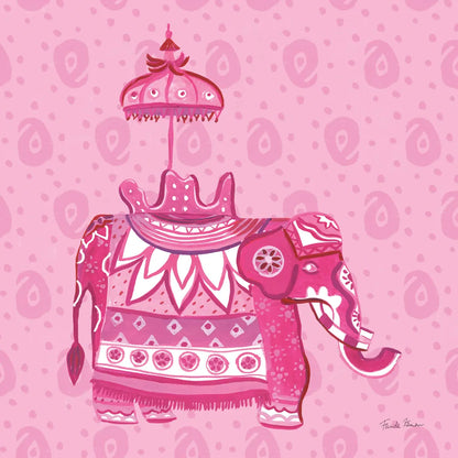 Jeweled Elephant III by Farida Zaman. SKU 41371a. Archival Giclee Fine art print for wall decor.
