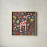 Jewels of the Jungle I by Farida Zaman. Shown in a natural wood glass frame for a timeless modern aesthetic. Available as an archival giclee rolled canvas, fine art paper, or poster print. SKU 89157a.