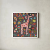 Jewels of the Jungle I by Farida Zaman. Shown in a crisp white glass frame for a clean and minimalist style. Available as an archival giclee rolled canvas, fine art paper, or poster print. SKU 89157a.
