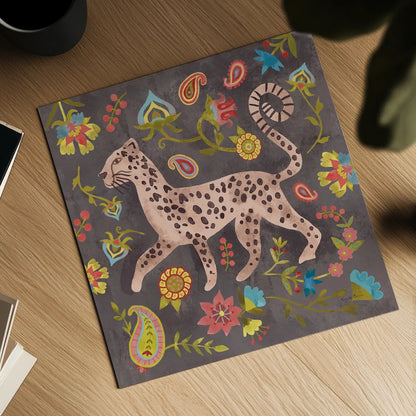 Jewels of the Jungle II by Farida Zaman. Shown as a detailed flat fine art print, highlighting archival giclee quality. Available as an archival giclee rolled canvas, fine art paper, or poster print. SKU 89158a.