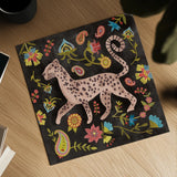 Jewels of the Jungle on Black II by Farida Zaman. Shown as a detailed flat fine art print, highlighting archival giclee quality. Available as an archival giclee rolled canvas, fine art paper, or poster print. SKU 97141a.
