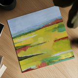 Landscape Abstract by Farida Zaman. Shown as a detailed flat fine art print, highlighting archival giclee quality. Available as an archival giclee rolled canvas, fine art paper, or poster print. SKU 60387a.