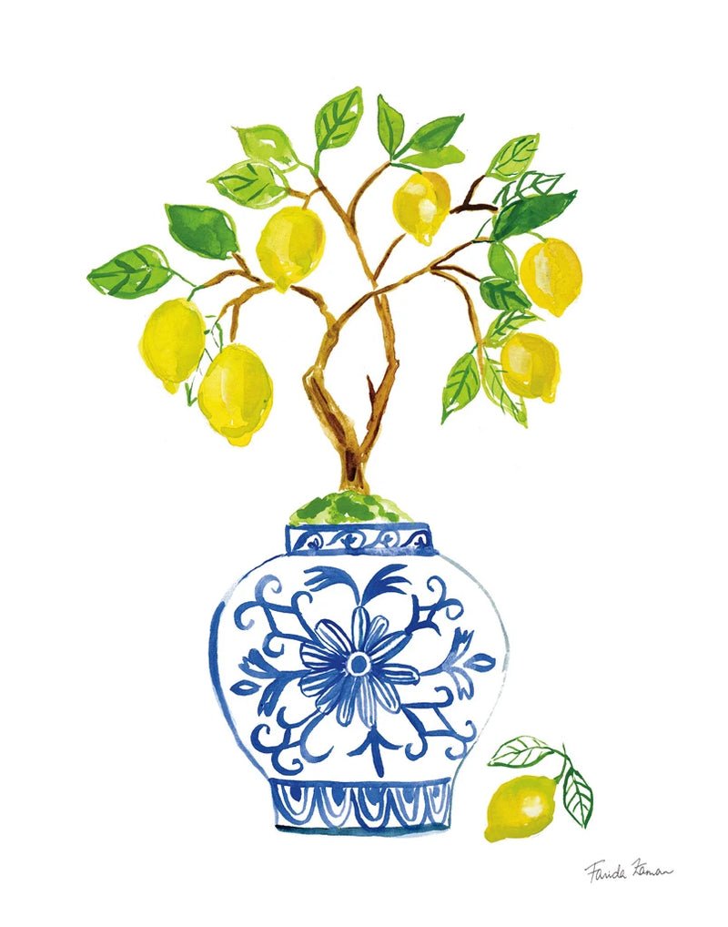 Lemon Chinoiserie II by Farida Zaman