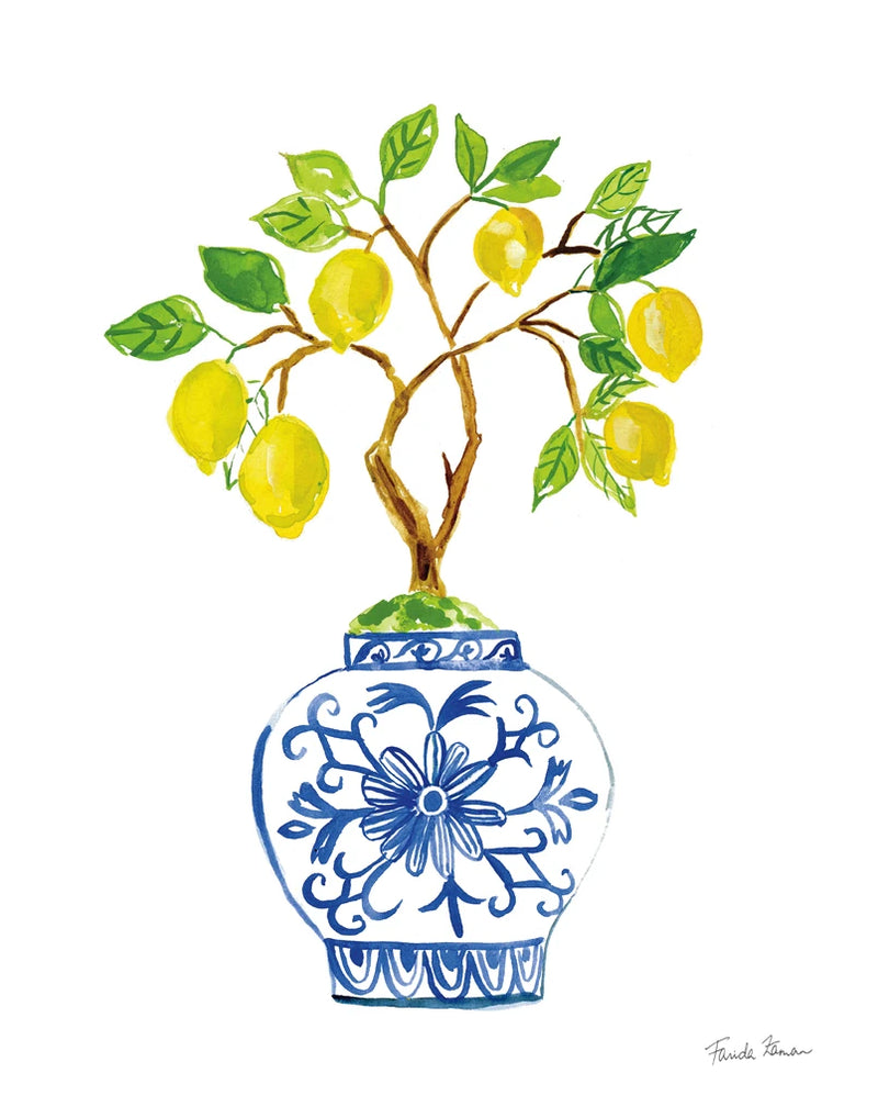Lemon Chinoiserie II v2 by Farida Zaman