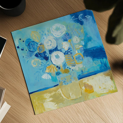 Lots of Flowers by Farida Zaman. Shown as a detailed flat fine art print, highlighting archival giclee quality. Available as an archival giclee rolled canvas, fine art paper, or poster print. SKU 46817a.