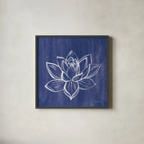 Lotus by Farida Zaman. Shown in a sleek black glass frame for a contemporary gallery look. Available as an archival giclee rolled canvas, fine art paper, or poster print. SKU 64621a.