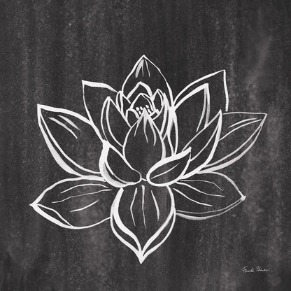 Lotus Gray by Farida Zaman. SKU 68207a. Archival Giclee Fine art print for wall decor.