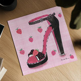 Love Shoes I by Farida Zaman. Shown as a detailed flat fine art print, highlighting archival giclee quality. Available as an archival giclee rolled canvas, fine art paper, or poster print. SKU 33247a.