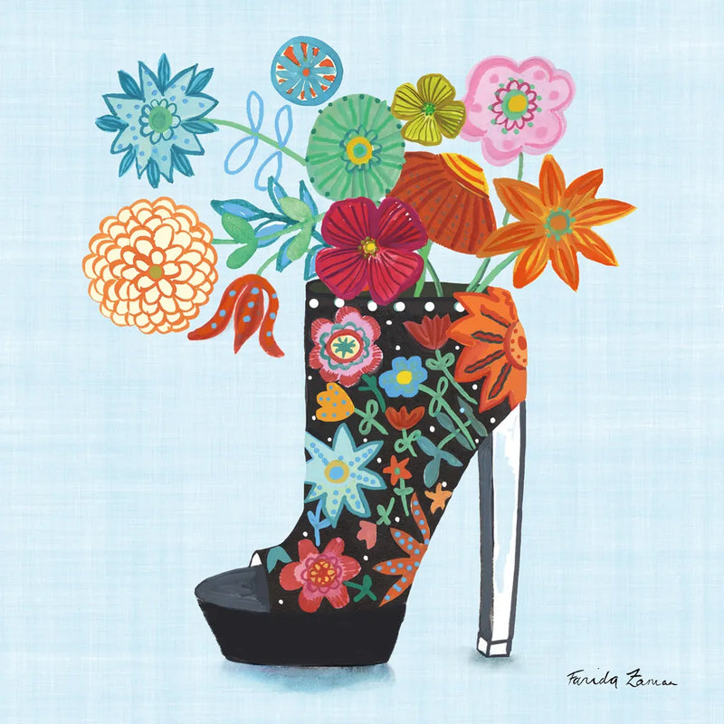 Love Shoes II by Farida Zaman. SKU 33248a. Archival Giclee Fine art print for wall decor.