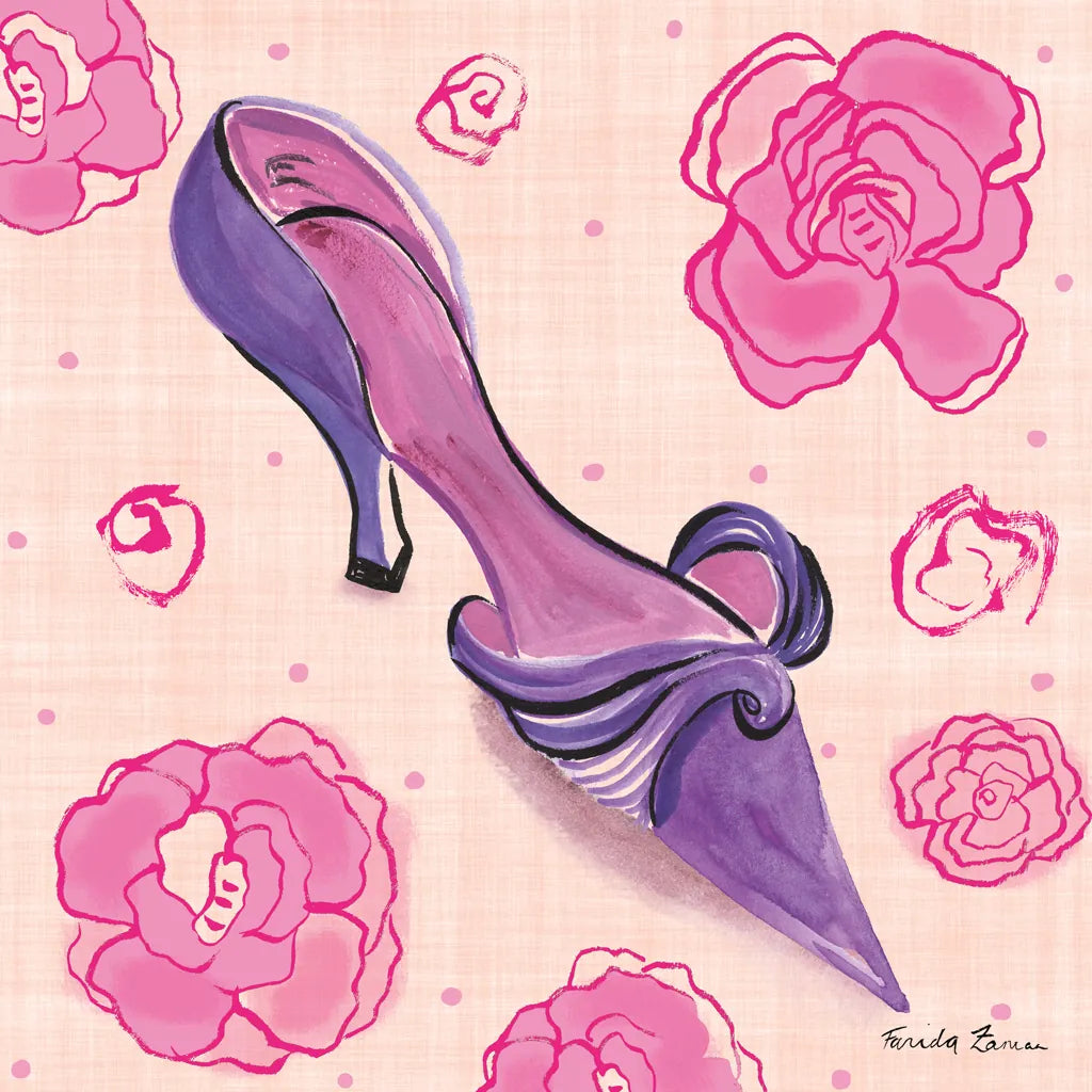 Love Shoes IV by Farida Zaman. SKU 33250a. Archival Giclee Fine art print for wall decor.