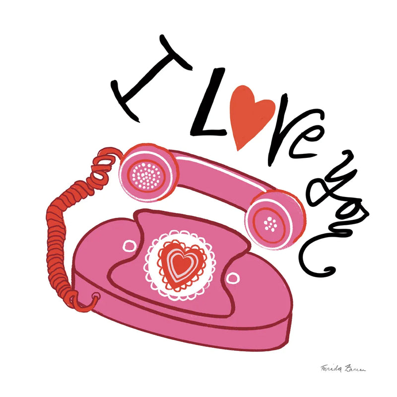 Love You II by Farida Zaman. SKU 104109a. Archival Giclee Fine art print for wall decor.