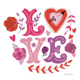 Love You IV by Farida Zaman. SKU 104111a. Archival Giclee Fine art print for wall decor.