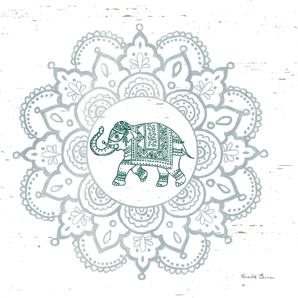 Mandala II by Farida Zaman. SKU 91103a. Archival Giclee Fine art print for wall decor.