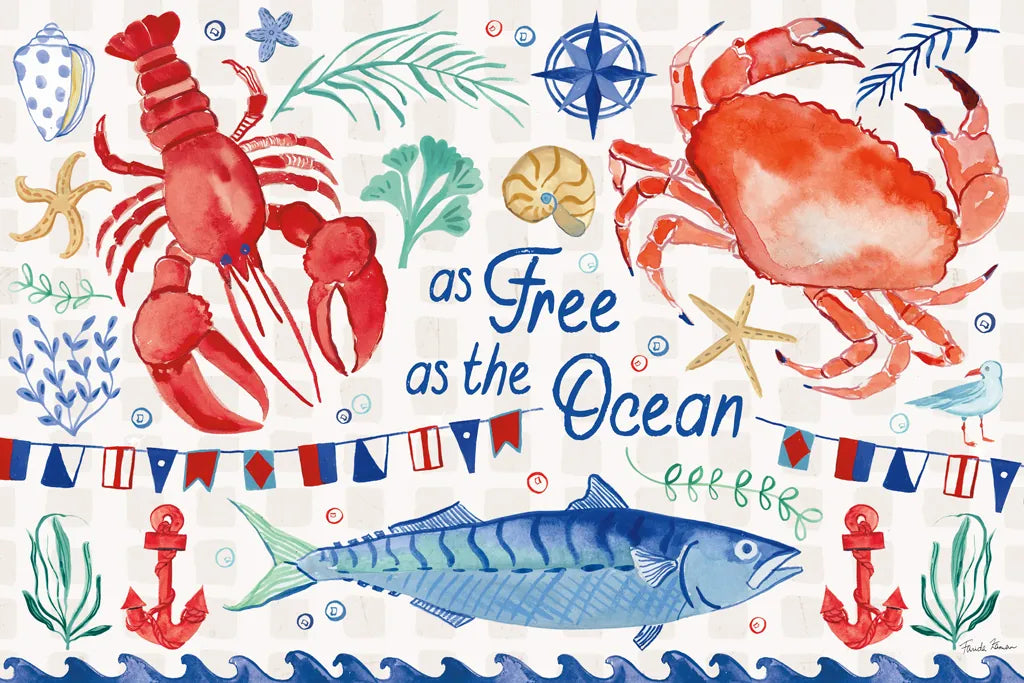 Maritime Delight I by Farida Zaman. SKU 58683i. Archival Giclee Fine art print for wall decor.