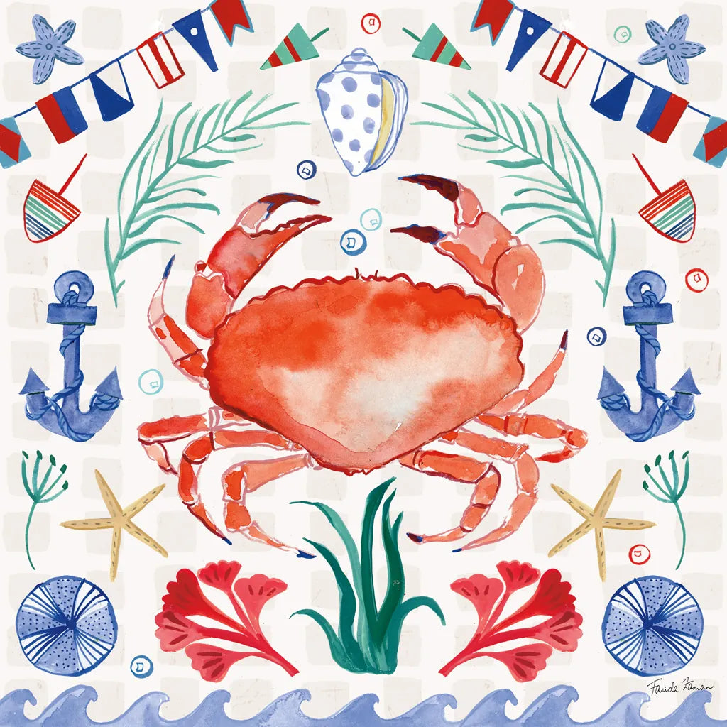 Maritime Delight II by Farida Zaman. SKU 58684a. Archival Giclee Fine art print for wall decor.