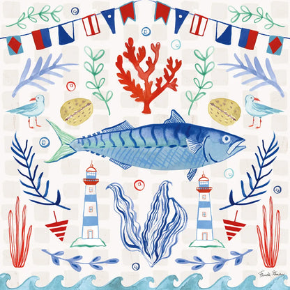 Maritime Delight IV by Farida Zaman. SKU 58686a. Archival Giclee Fine art print for wall decor.