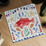 Maritime Delight V by Farida Zaman. Shown as a detailed flat fine art print, highlighting archival giclee quality. Available as an archival giclee rolled canvas, fine art paper, or poster print. SKU 58687a.