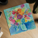Matisse Florals by Farida Zaman. Shown as a detailed flat fine art print, highlighting archival giclee quality. Available as an archival giclee rolled canvas, fine art paper, or poster print. SKU 32164a.