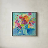 Matisse Florals by Farida Zaman. Shown in a sleek black glass frame for a contemporary gallery look. Available as an archival giclee rolled canvas, fine art paper, or poster print. SKU 32164a.