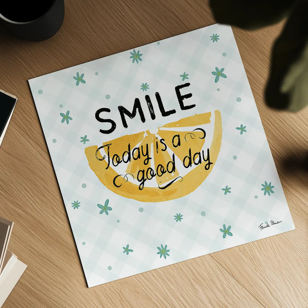 Mellow Yellow IV by Farida Zaman. Shown as a detailed flat fine art print, highlighting archival giclee quality. Available as an archival giclee rolled canvas, fine art paper, or poster print. SKU 45904a.