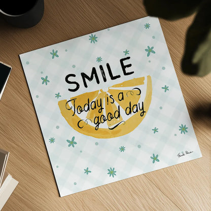 Mellow Yellow IV by Farida Zaman. Shown as a detailed flat fine art print, highlighting archival giclee quality. Available as an archival giclee rolled canvas, fine art paper, or poster print. SKU 45904a.