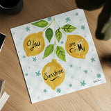 Mellow Yellow V by Farida Zaman. Shown as a detailed flat fine art print, highlighting archival giclee quality. Available as an archival giclee rolled canvas, fine art paper, or poster print. SKU 45905a.