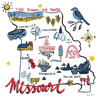 Missouri by Farida Zaman. SKU 87827a. Archival Giclee Fine art print for wall decor.