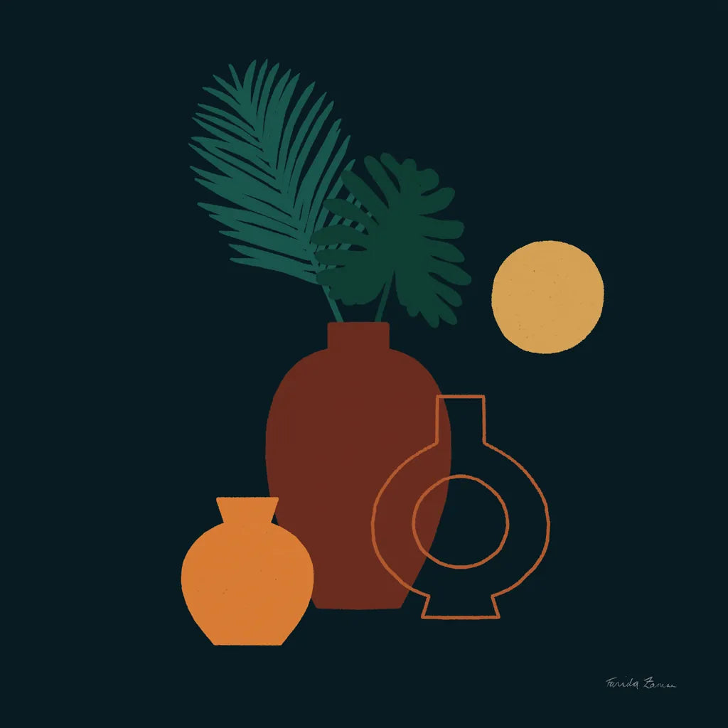 Mod Vessels II Regal by Farida Zaman. SKU 81117a. Archival Giclee Fine art print for wall decor.